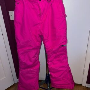 Lands' End Kids Squall Waterproof Insulated Iron Knee Pink Snow Pants